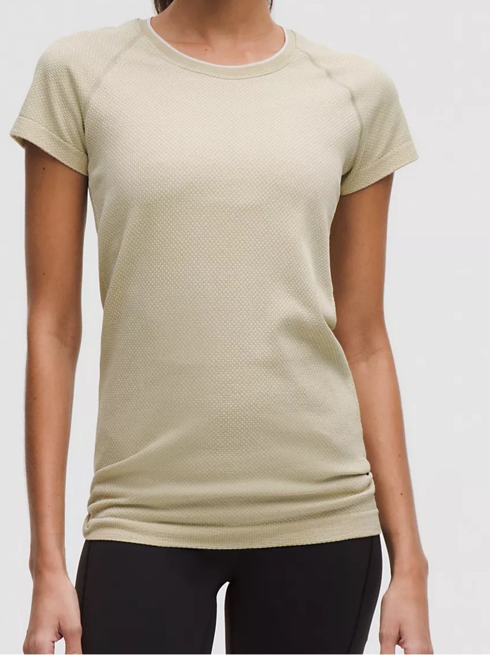 Lululemon Cream Swiftly Tech Short-Sleeve Shirt 2.0 Size 14